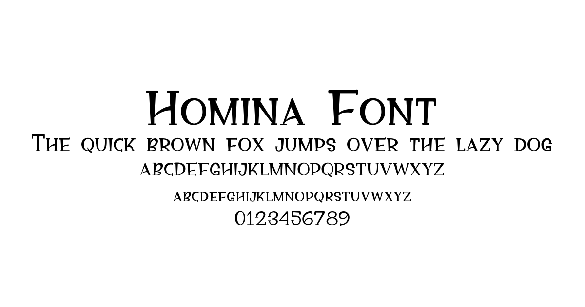 Homina Font font preview