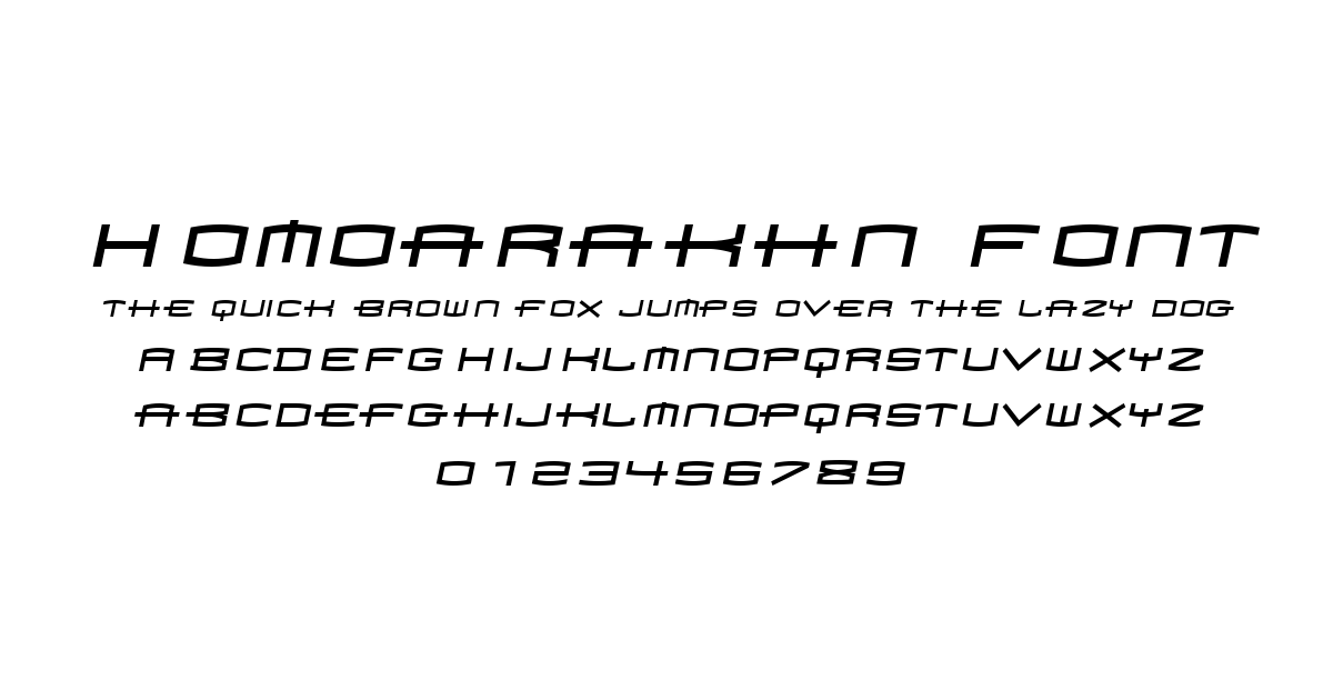 Homoarakhn Font preview