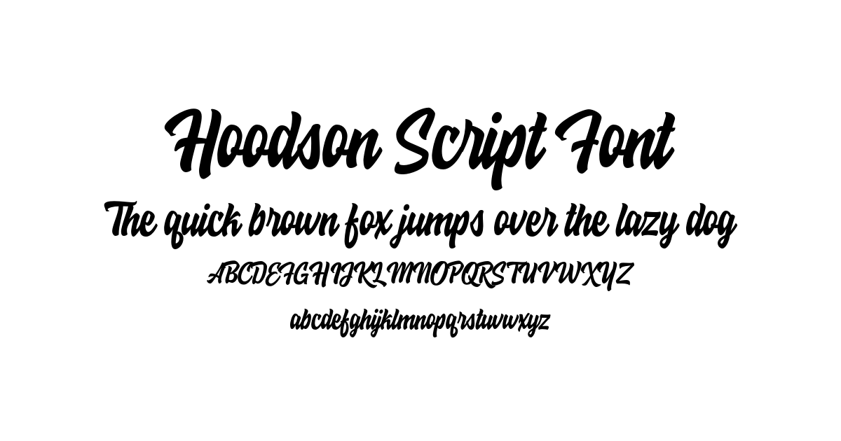 Hoodson Script Font preview
