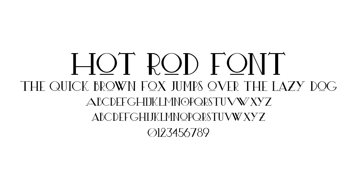 Hot Rod Font preview