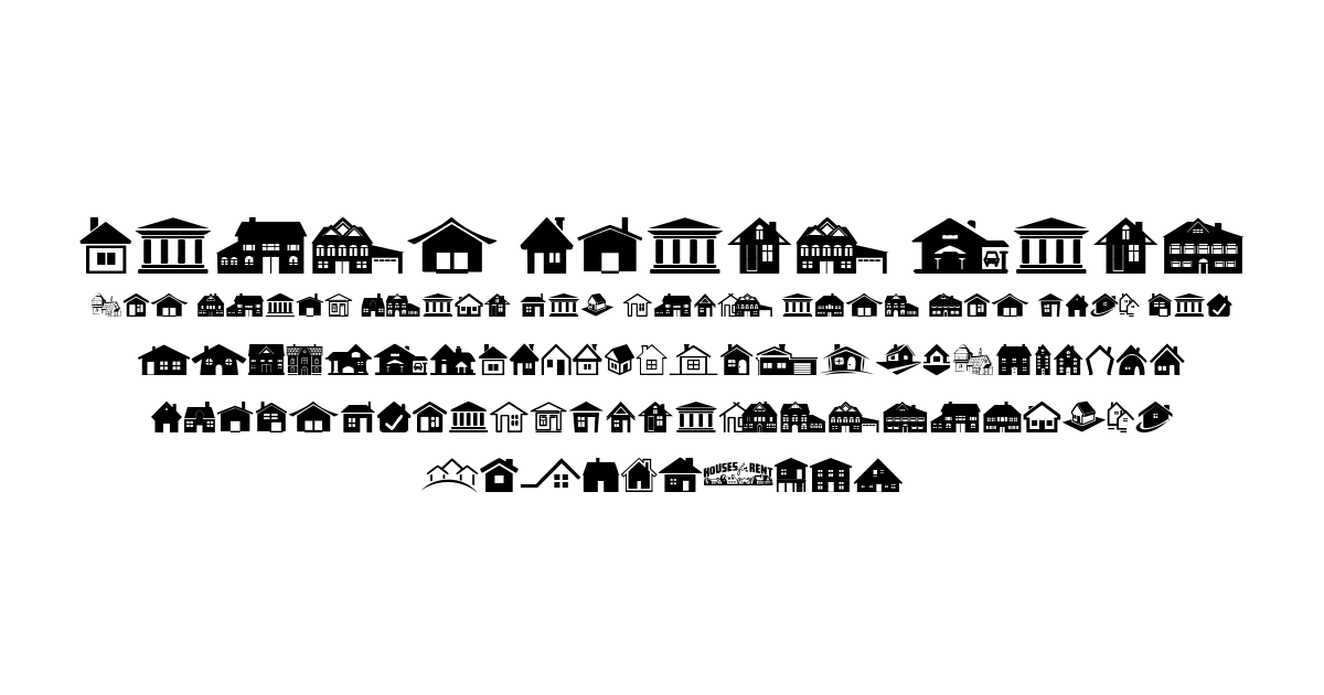 House Icons Font font preview