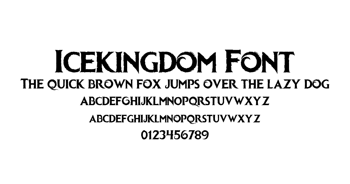 Icekingdom Font font preview