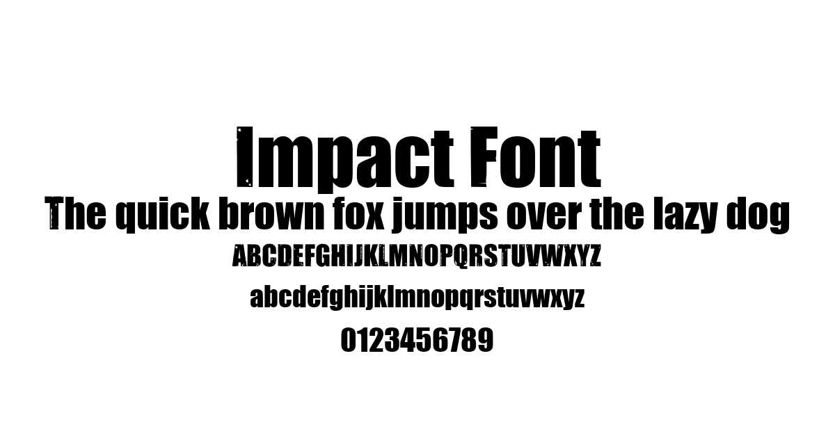 Impact Font font preview
