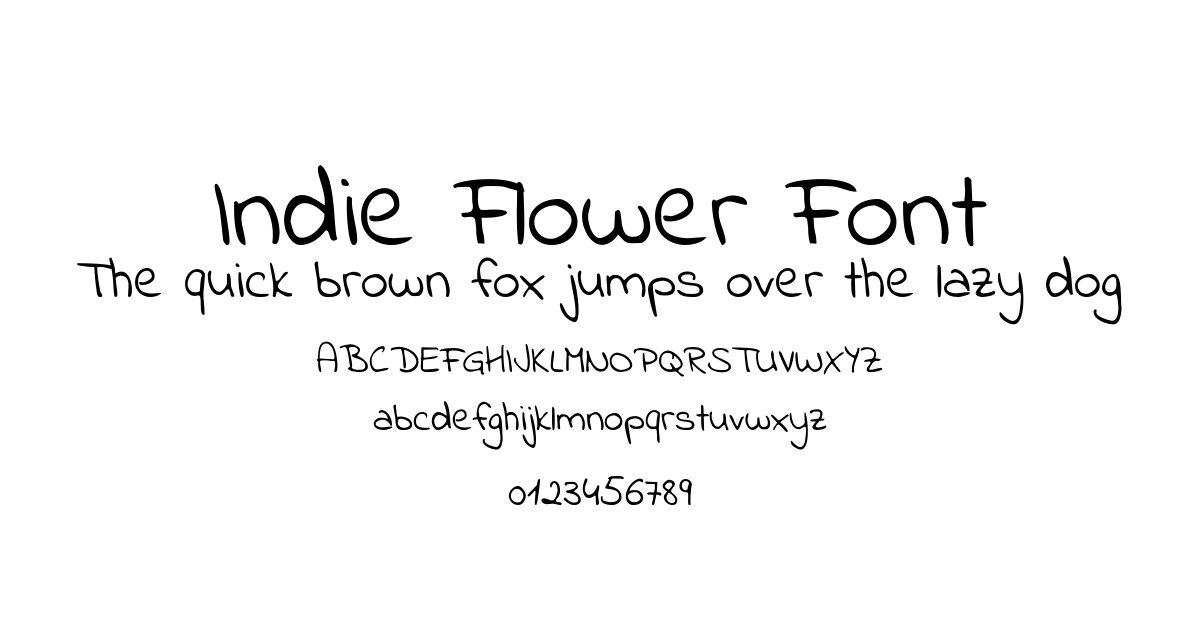 Indie Flower Font font preview