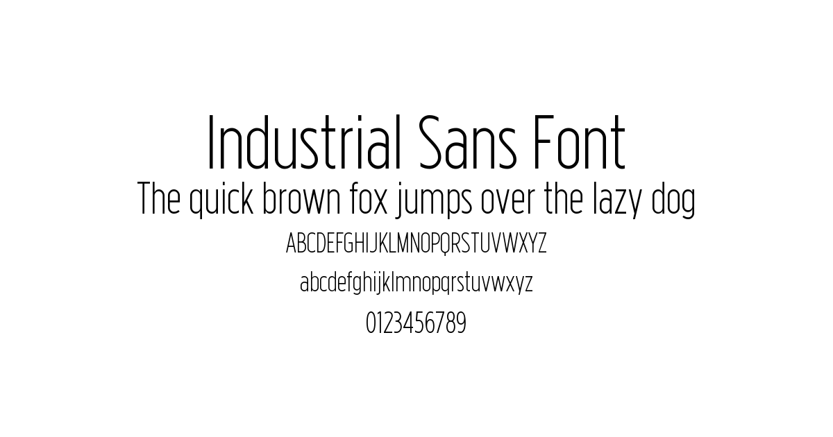 Industrial Sans Font preview