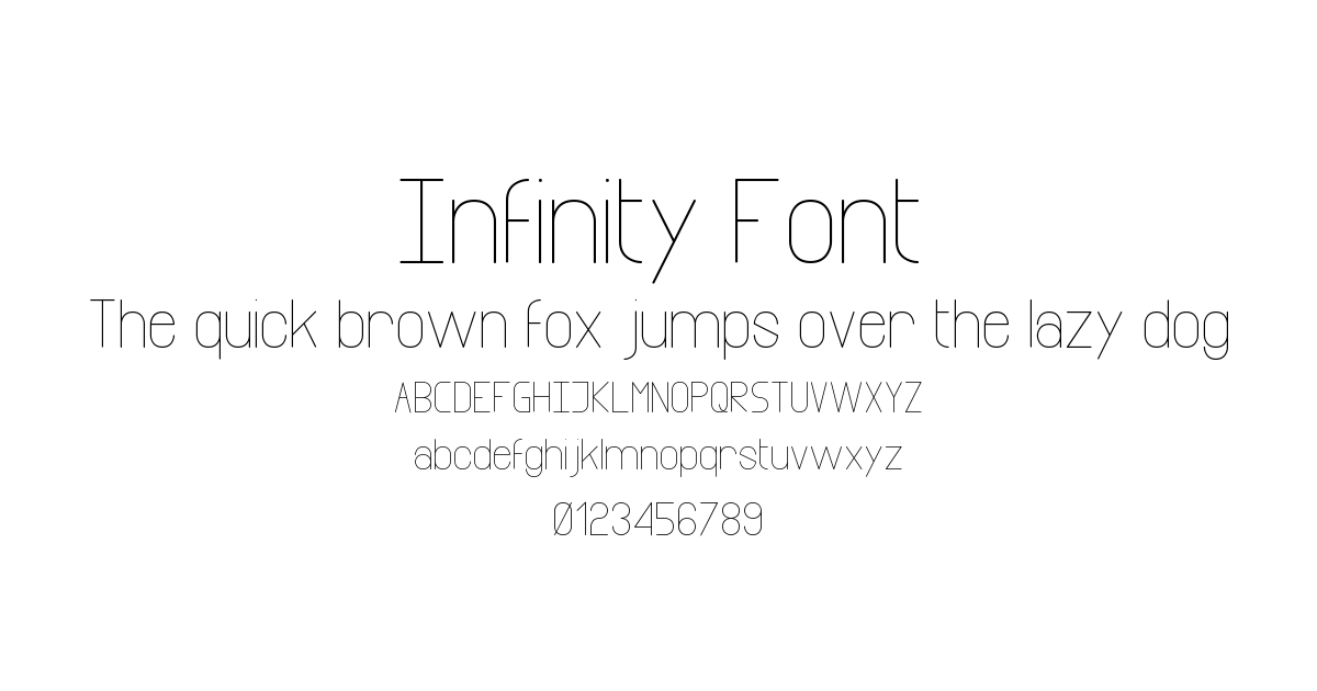 Infinity Font font preview