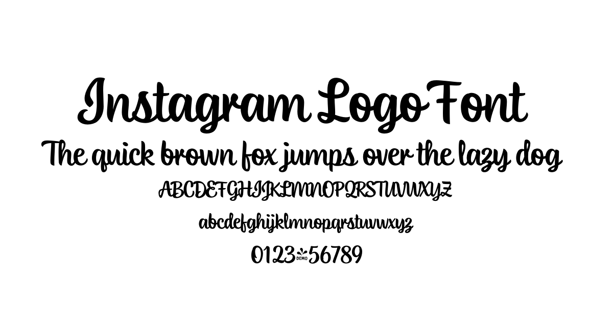 Instagram Logo Font font preview