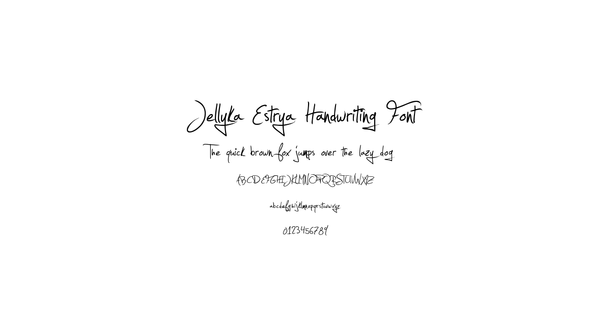 Jellyka Estrya Handwriting Font font preview