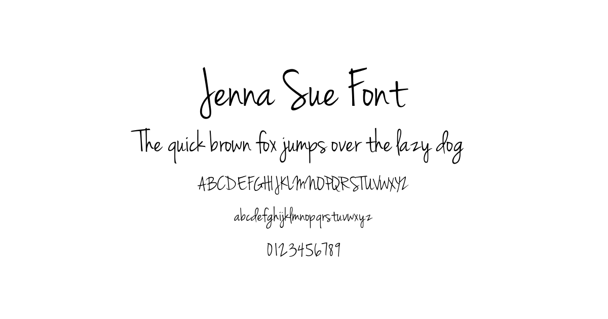 Jenna Sue Font font preview