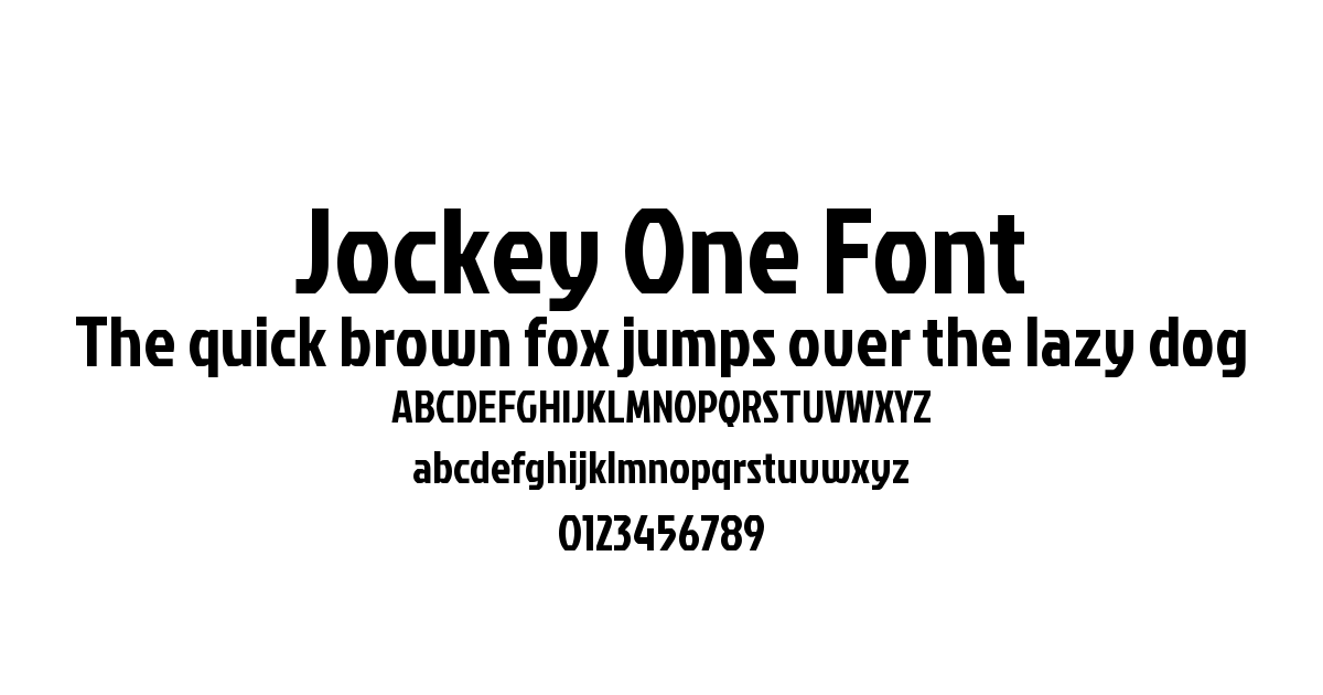 Jockey One Font font preview