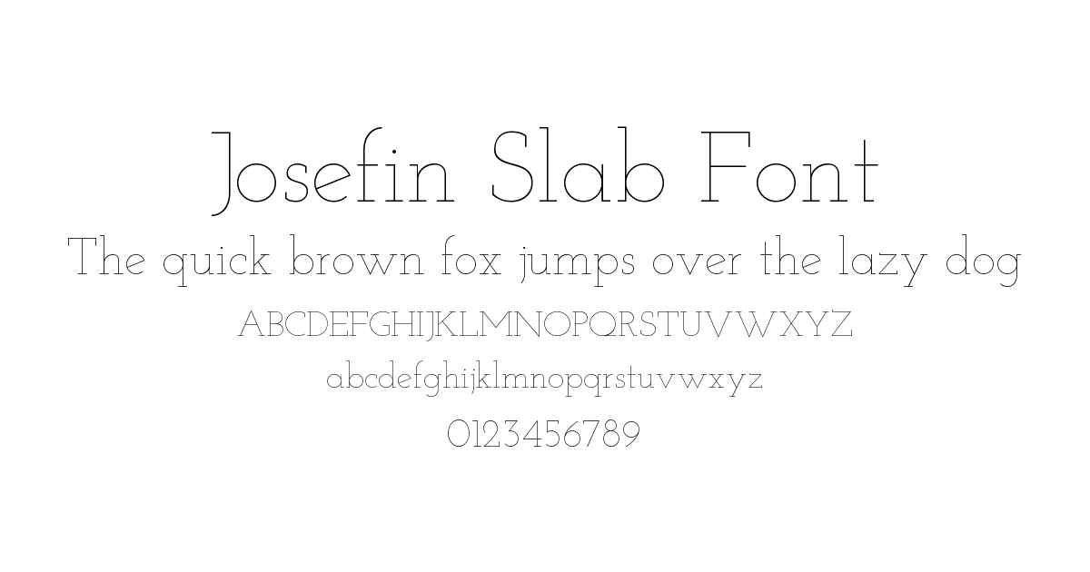 Josefin Slab Font preview