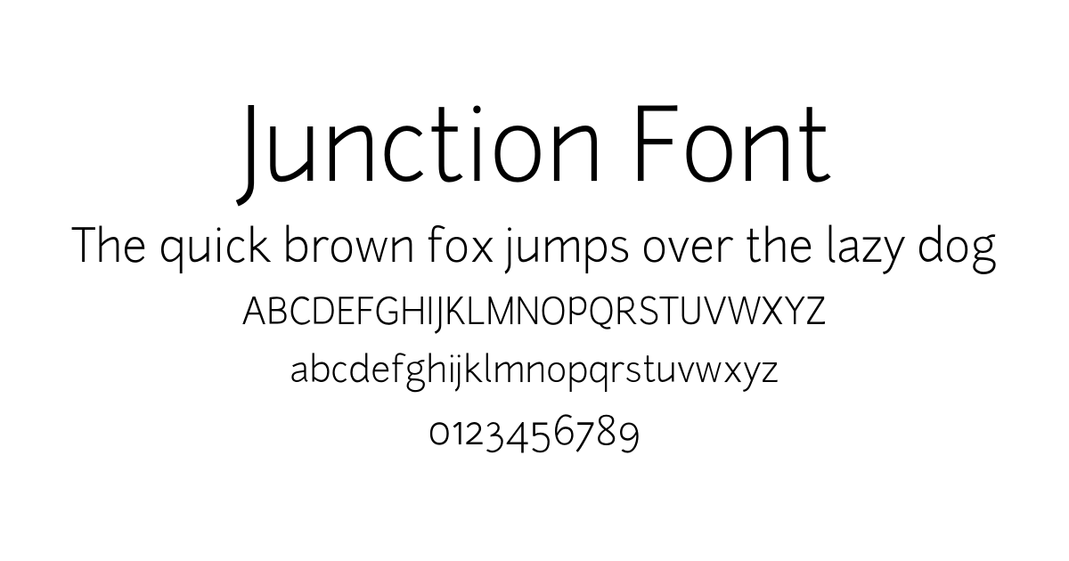 Junction Font font preview