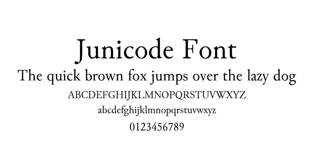 Junicode Font font preview