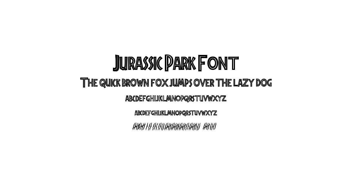 Jurassic Park Font font preview