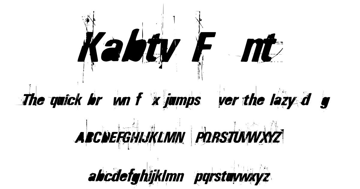 Kabtv Font font preview