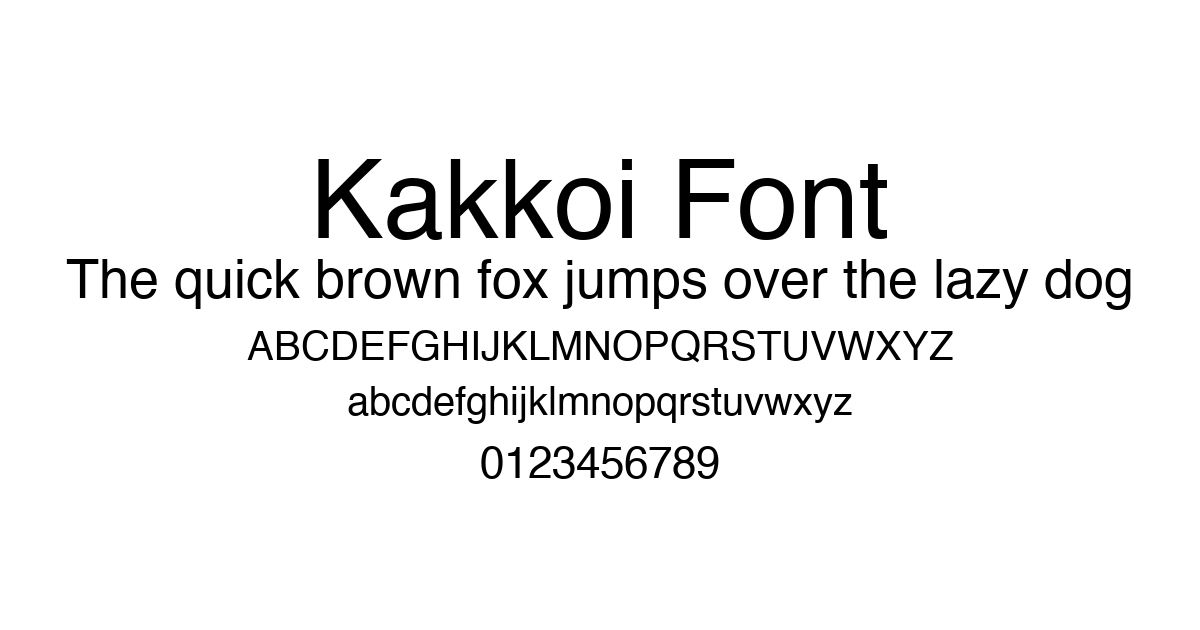 Kakkoi Font font preview