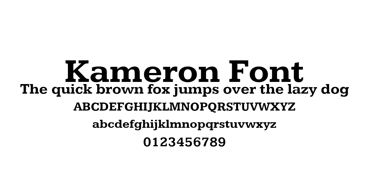 Kameron Font font preview