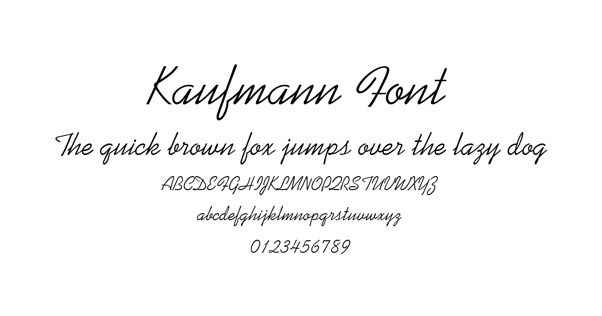 Kaufmann Font preview