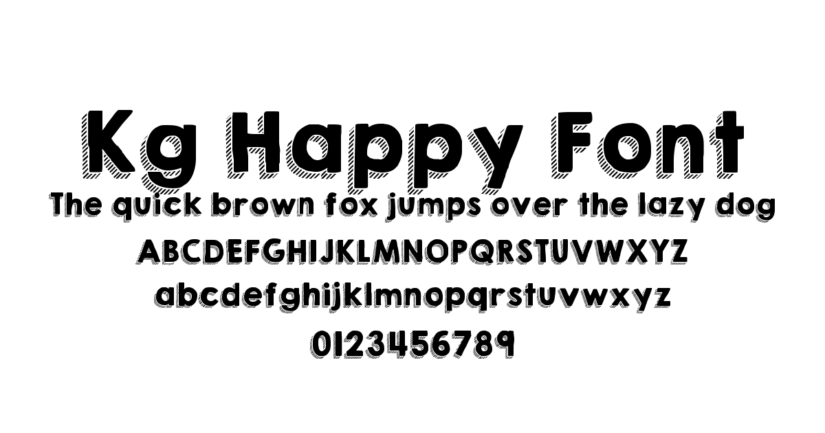 Kg Happy Font font preview