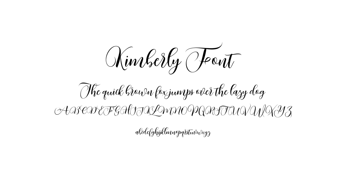 Kimberly Font font preview
