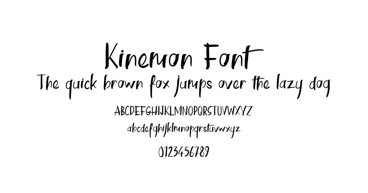 Kinemon Font preview