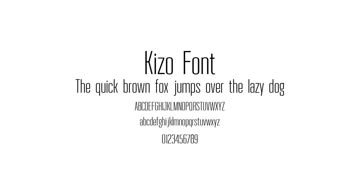 Kizo Font preview