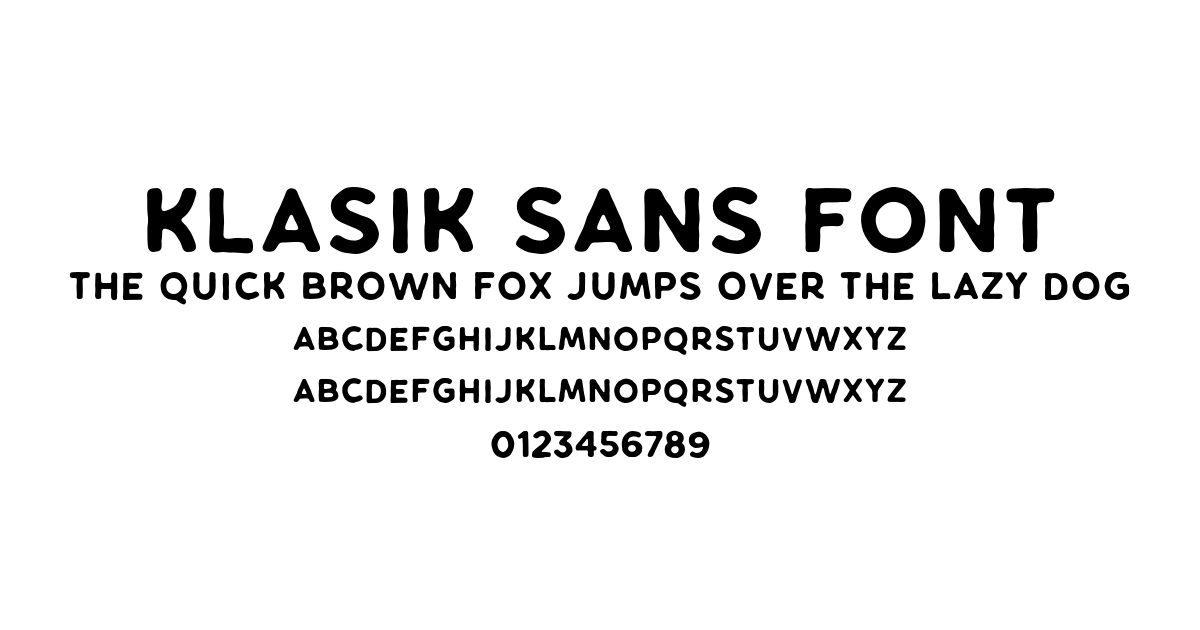 Klasik Sans Font font preview