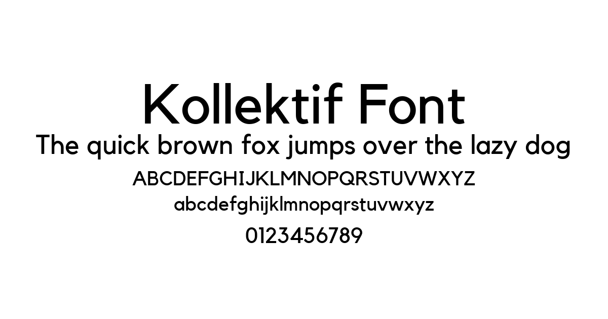 Kollektif Font preview
