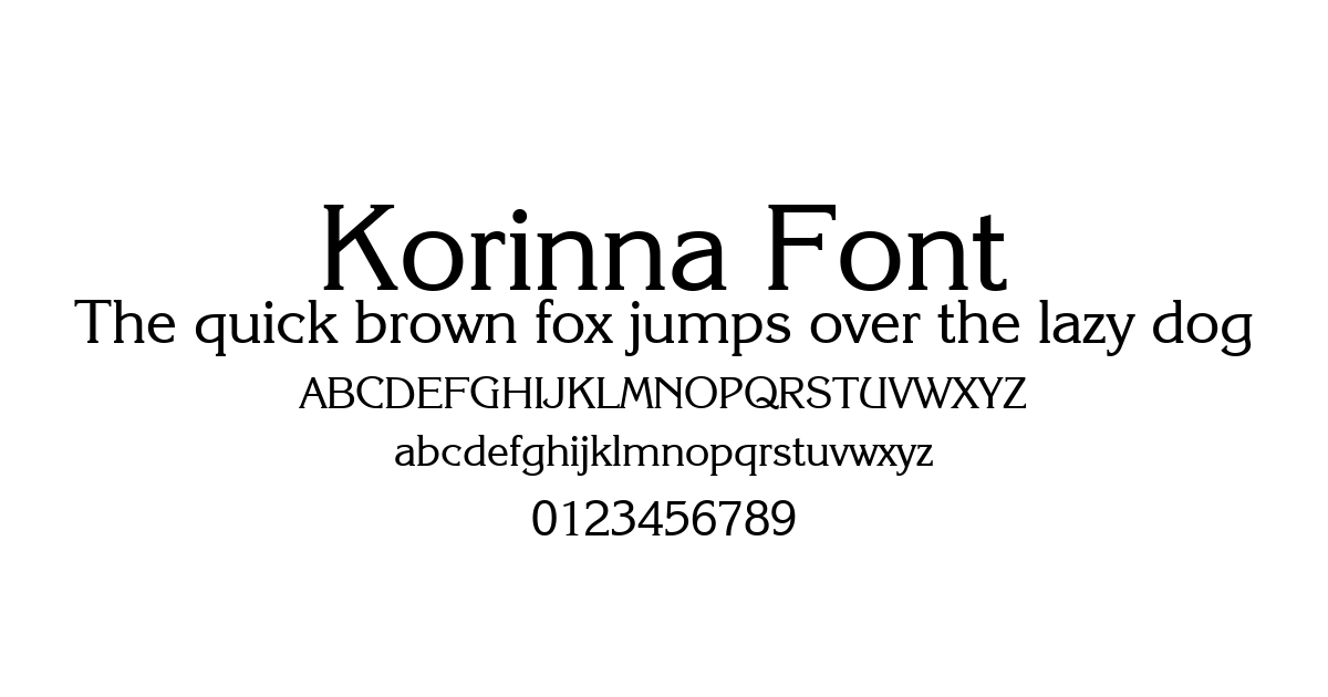 Korinna Font font preview