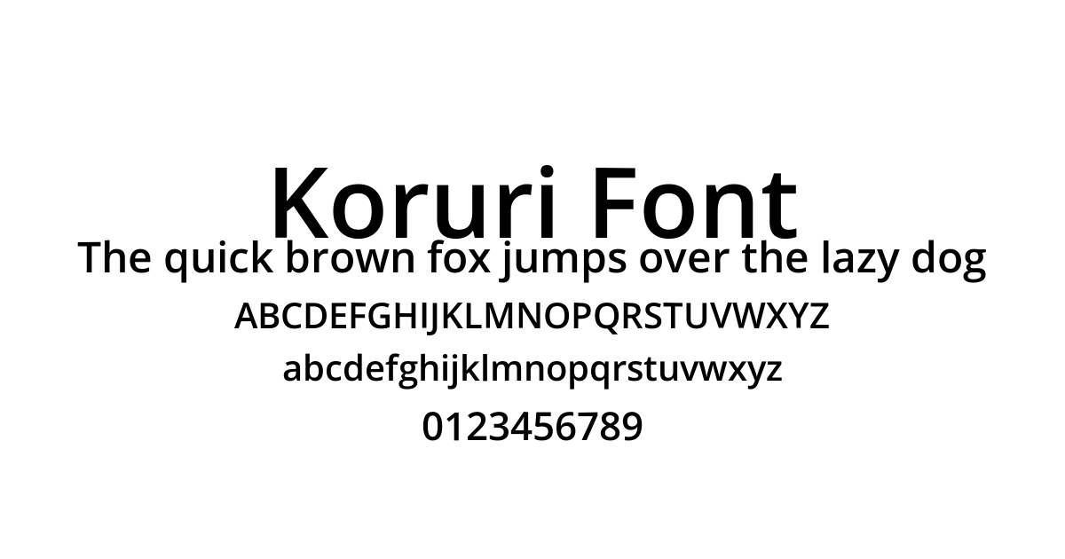 Koruri Font font preview
