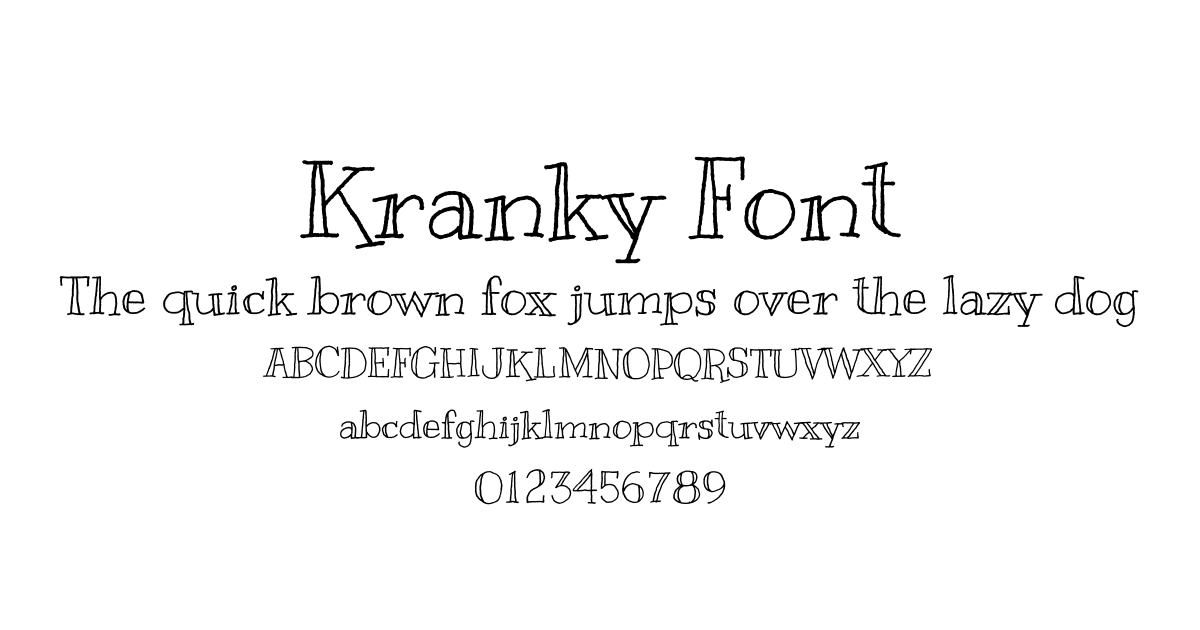 Kranky Font font preview