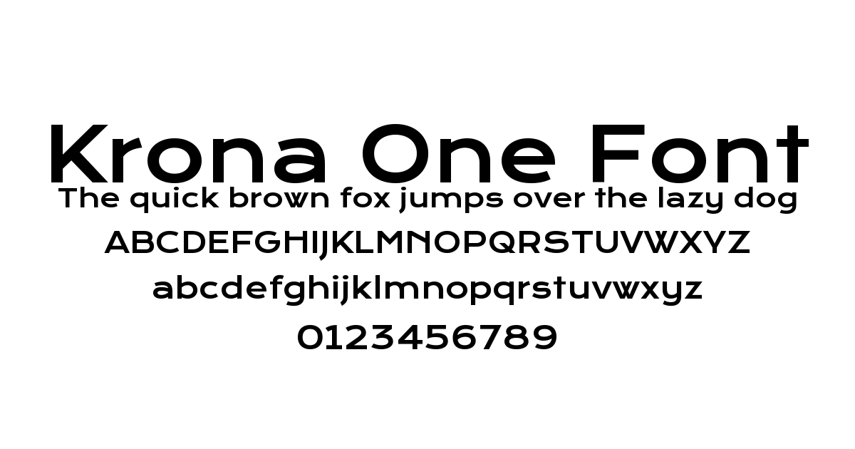 Krona One Font preview