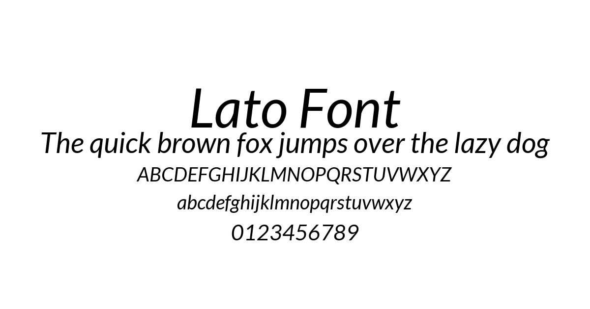 Lato Font font preview