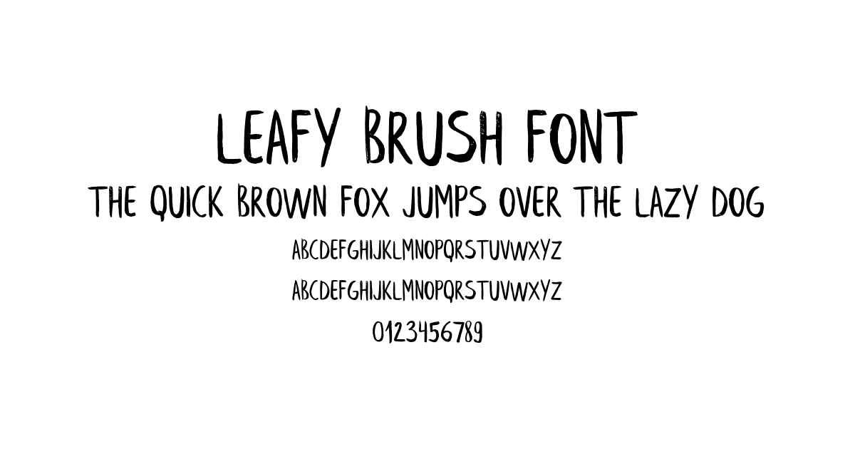 Leafy Brush Font font preview