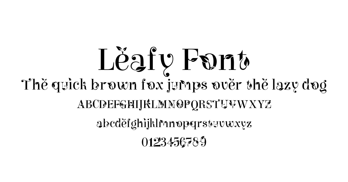Leafy Font font preview