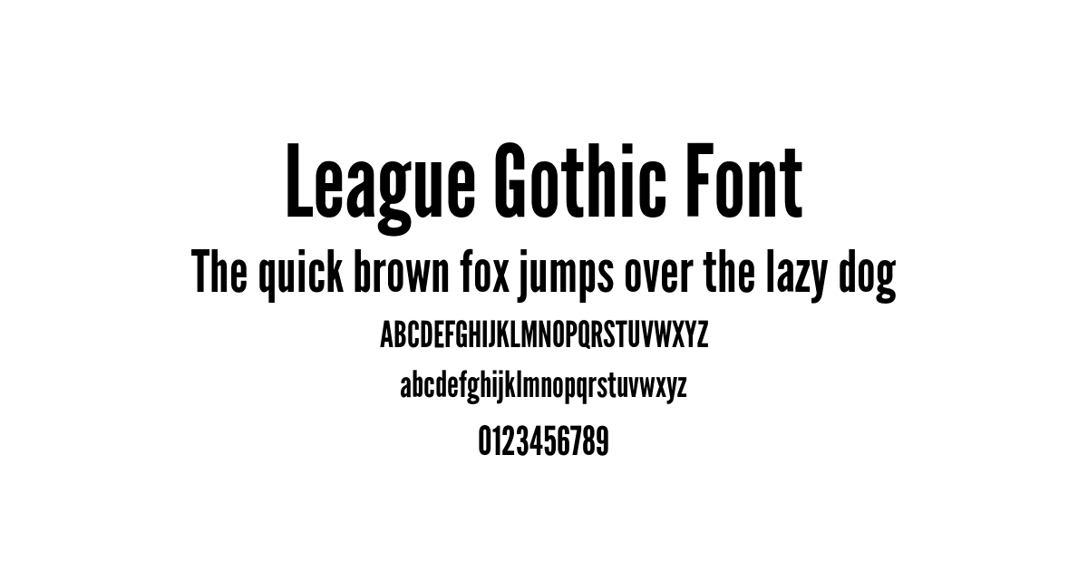 League Gothic Font preview