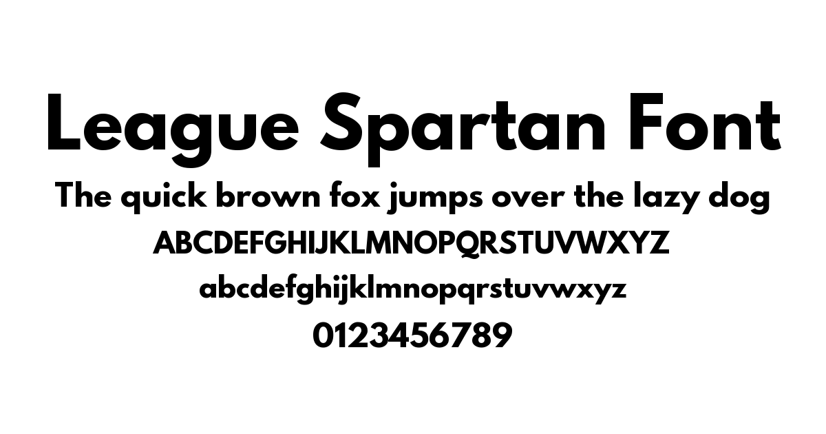 League Spartan Font font preview