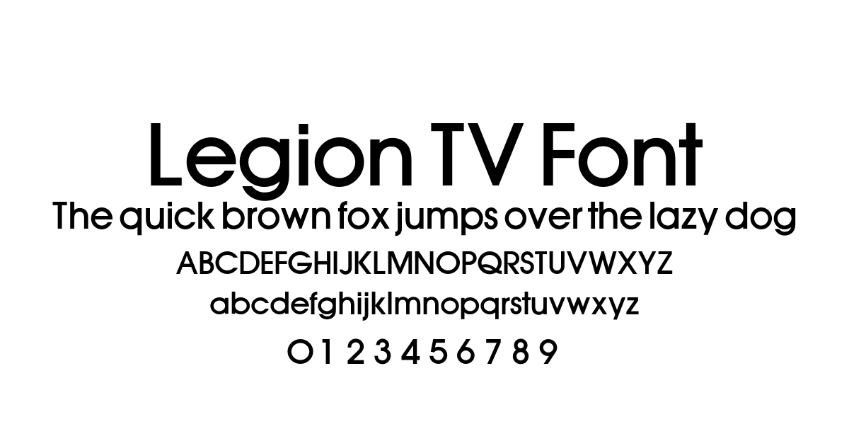 Legion TV Font font preview