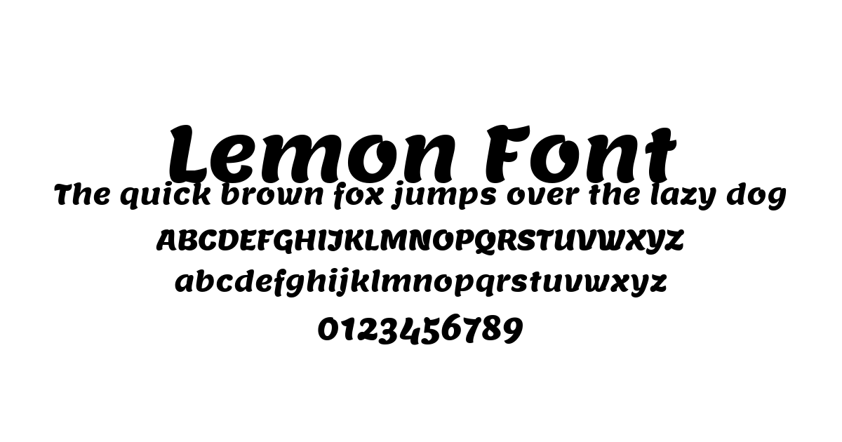 Lemon Font preview