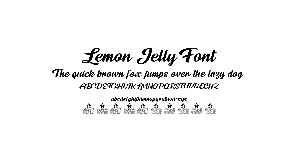 Lemon Jelly Font preview
