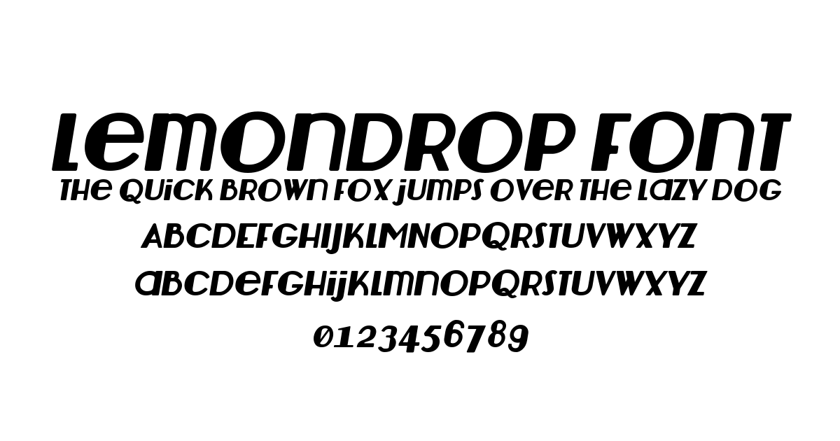 Lemondrop Font font preview