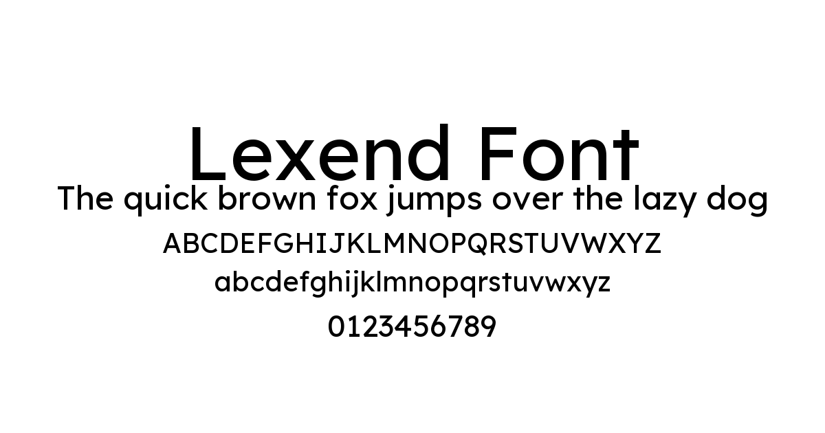 Lexend Font preview