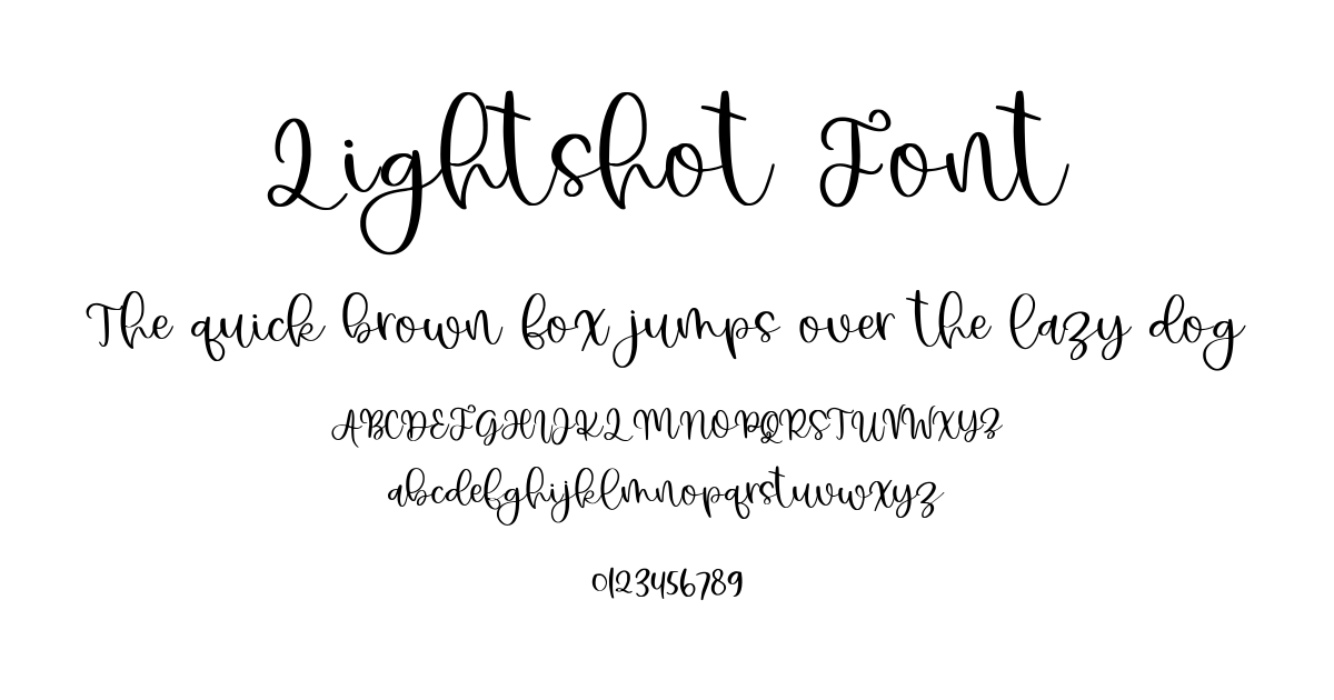 Lightshot Font font preview