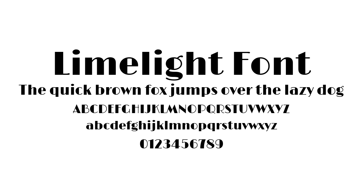 Limelight Font font preview