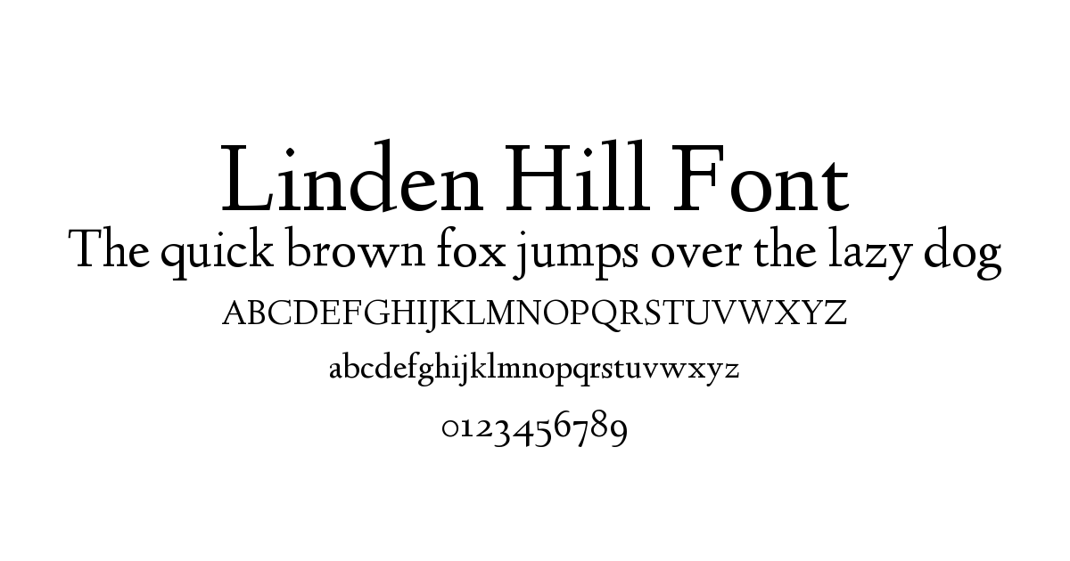 Linden Hill Font font preview