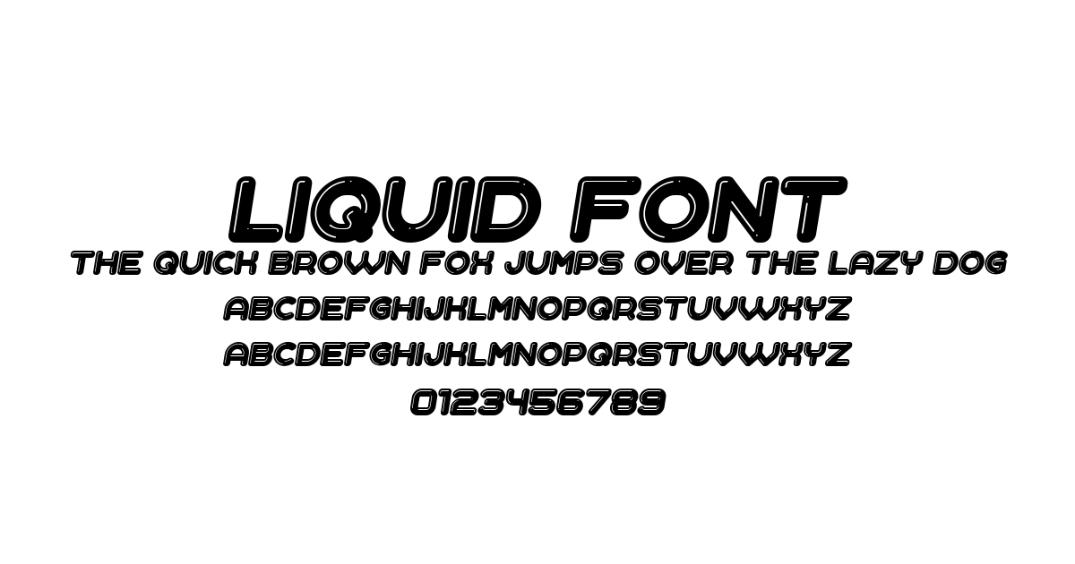 Liquid Font font preview
