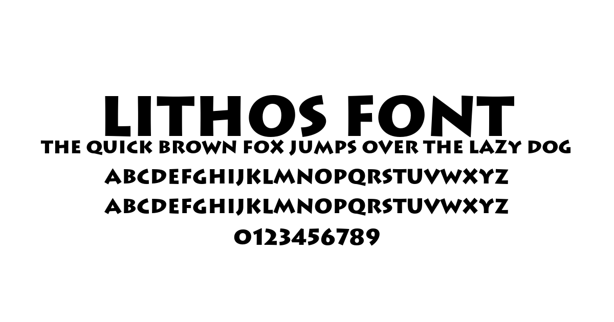 Lithos Font font preview