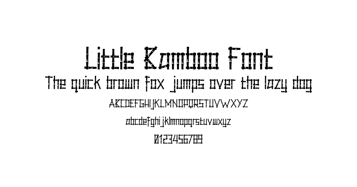 Little Bamboo Font font preview