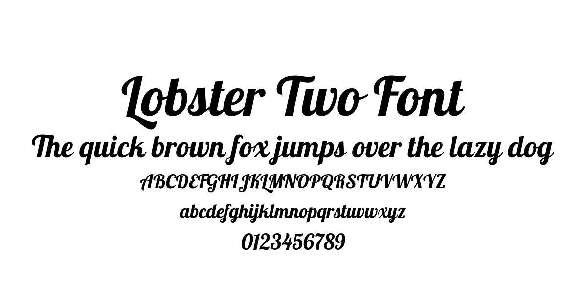 Lobster Two Font preview