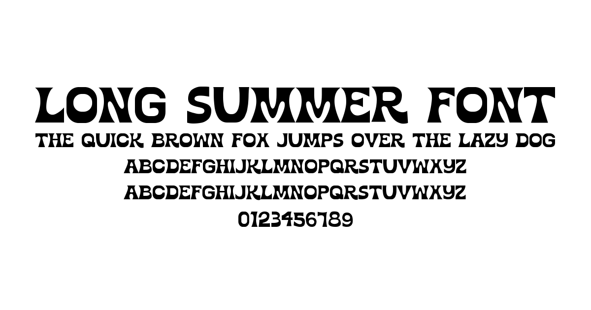 Long Summer Font font preview